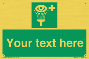 Custom Eye Wash Station Sign